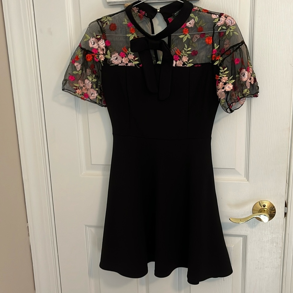 Floral Black Dress